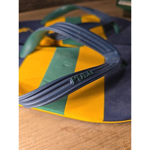 Polo Ralph Lauren Flip Flop Sandals Big Pony Colorblock Multi Men 7/8